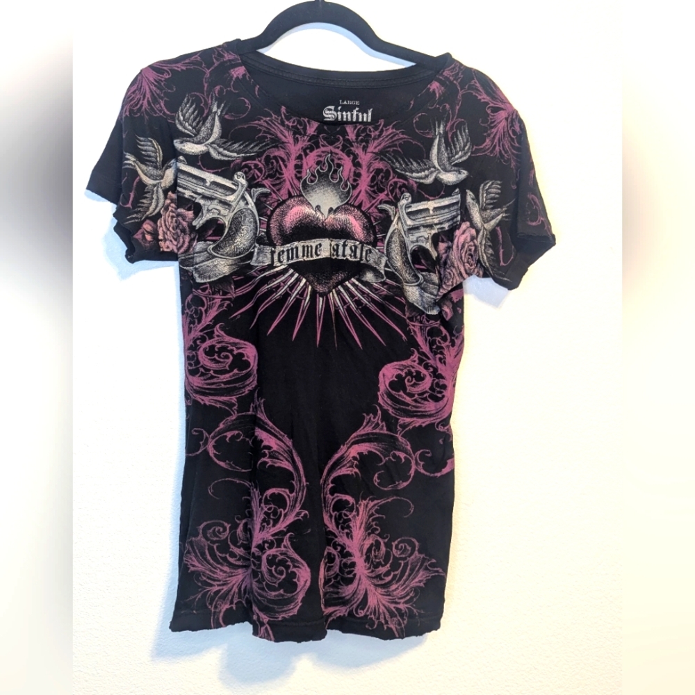 Sinful‎  Cyber Grunge Graphic T-Shirt
